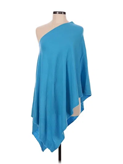 Pre-owned Assorted Brands Poncho In Blue