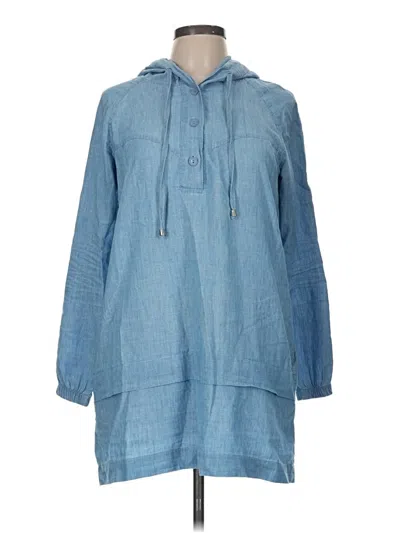 Pre-owned Assorted Brands Poncho In Blue