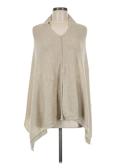 Pre-owned Assorted Brands Poncho In Brown