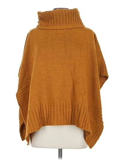 Pre-owned Assorted Brands Poncho In Brown