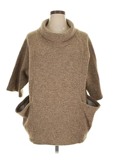 Pre-owned Assorted Brands Poncho In Brown
