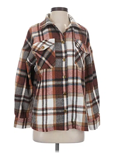 Pre-owned Assorted Brands Poncho In Brown