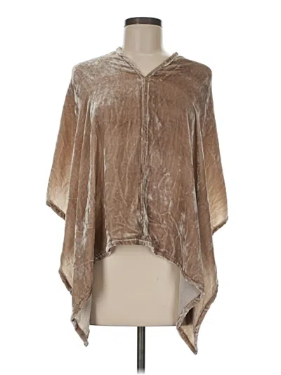 Pre-owned Assorted Brands Poncho In Brown