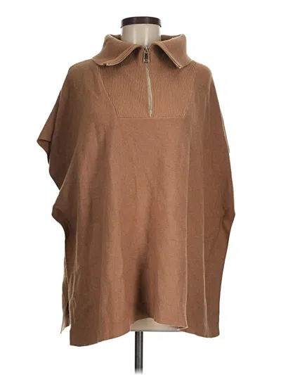 Pre-owned Assorted Brands Poncho In Brown