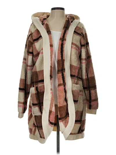 Pre-owned Assorted Brands Poncho In Brown