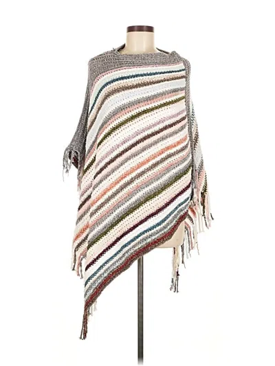 Pre-owned Assorted Brands Poncho In Gray