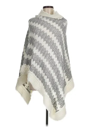 Pre-owned Assorted Brands Poncho In Gray