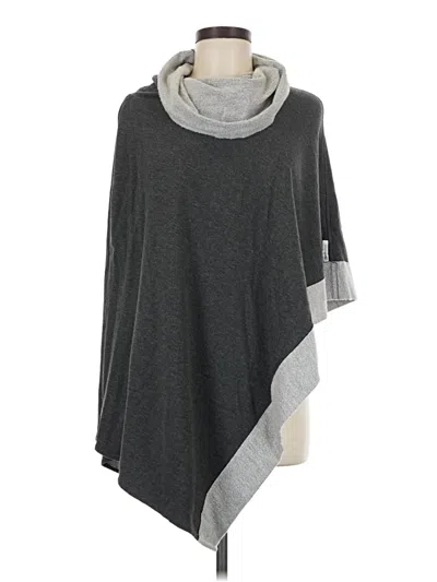 Pre-owned Assorted Brands Poncho In Gray