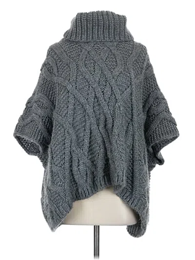 Pre-owned Assorted Brands Poncho In Gray