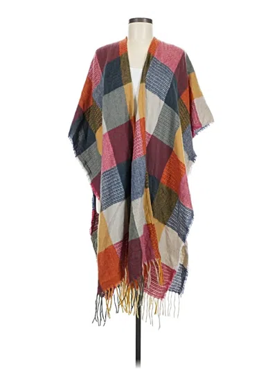 Pre-owned Assorted Brands Poncho In Gray