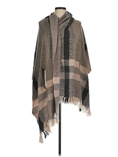 Pre-owned Assorted Brands Poncho In Gray
