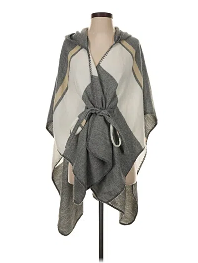 Pre-owned Assorted Brands Poncho In Gray