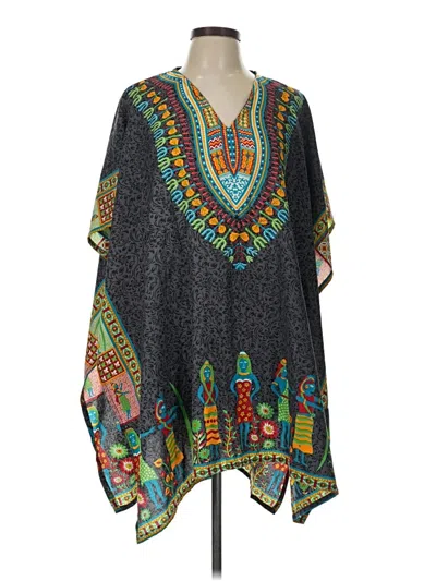 Pre-owned Assorted Brands Poncho In Gray