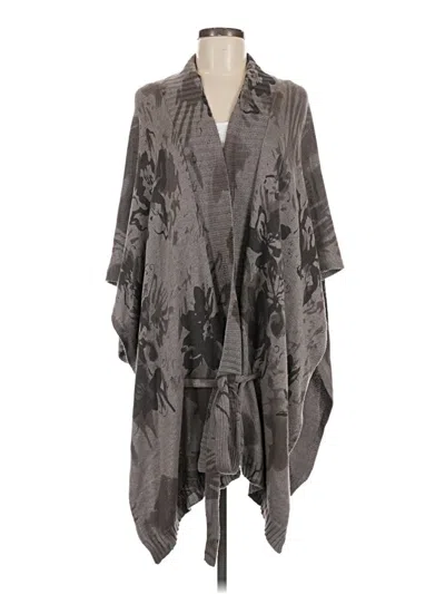 Pre-owned Assorted Brands Poncho In Gray