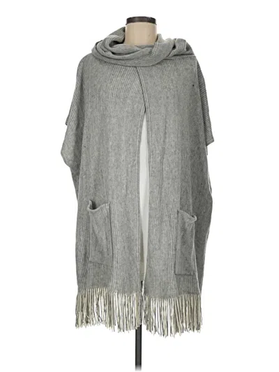 Pre-owned Assorted Brands Poncho In Gray