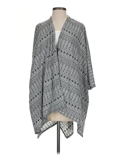 Pre-owned Assorted Brands Poncho In Gray