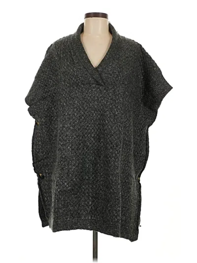 Pre-owned Assorted Brands Poncho In Gray