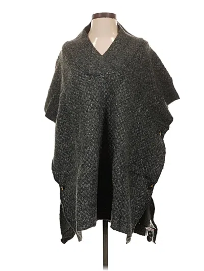 Pre-owned Assorted Brands Poncho In Gray