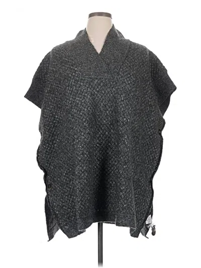 Pre-owned Assorted Brands Poncho In Gray