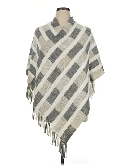 Pre-owned Assorted Brands Poncho In Gray