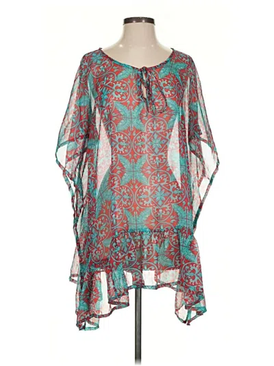 Pre-owned Assorted Brands Poncho In Green