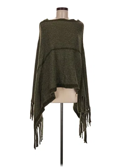 Pre-owned Assorted Brands Poncho In Green