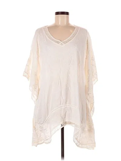 Pre-owned Assorted Brands Poncho In Ivory