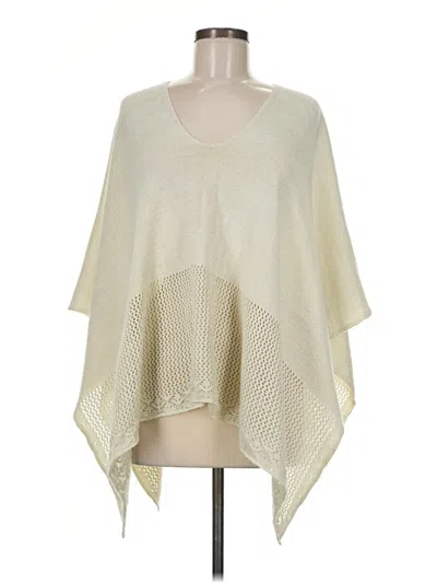 Pre-owned Assorted Brands Poncho In Ivory