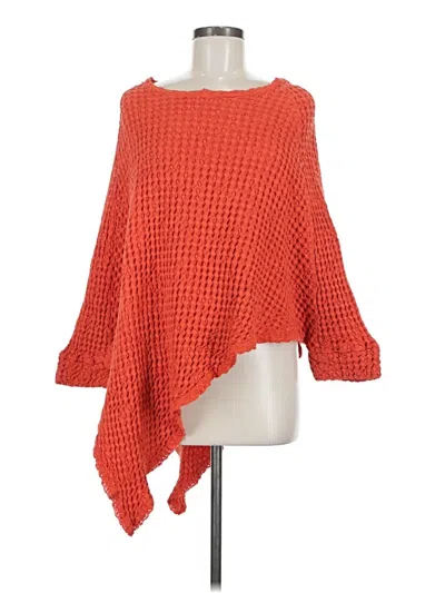 Pre-owned Assorted Brands Poncho In Orange