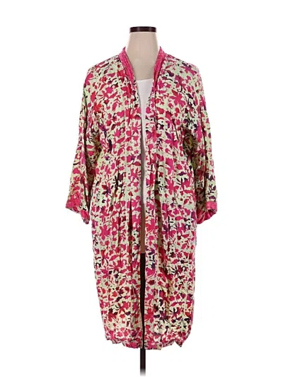 Pre-owned Assorted Brands Poncho In Pink