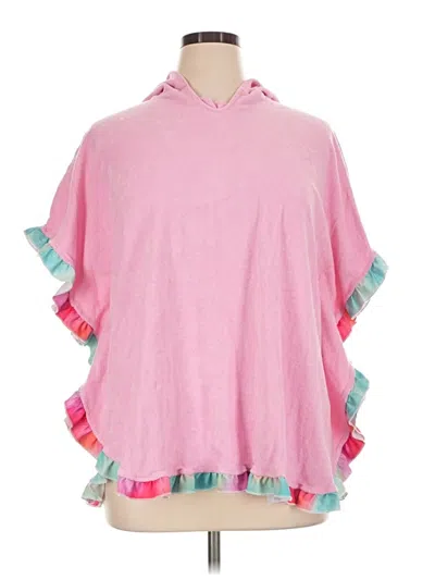 Pre-owned Assorted Brands Poncho In Pink