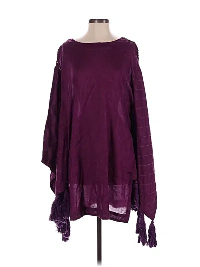 Pre-owned Assorted Brands Poncho In Purple