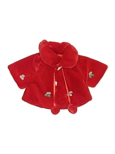 Pre-owned Assorted Brands Kids' Poncho In Red