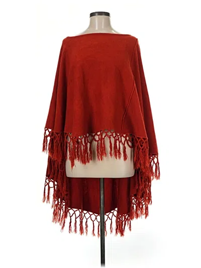 Pre-owned Assorted Brands Poncho In Red