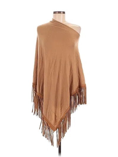 Pre-owned Assorted Brands Poncho In Tan