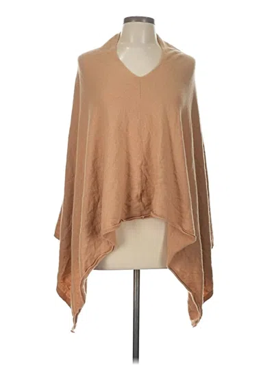 Pre-owned Assorted Brands Poncho In Tan