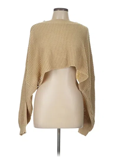 Pre-owned Assorted Brands Poncho In Tan