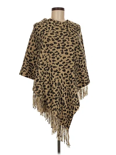 Pre-owned Assorted Brands Poncho In Tan