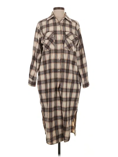 Pre-owned Assorted Brands Poncho In Tan