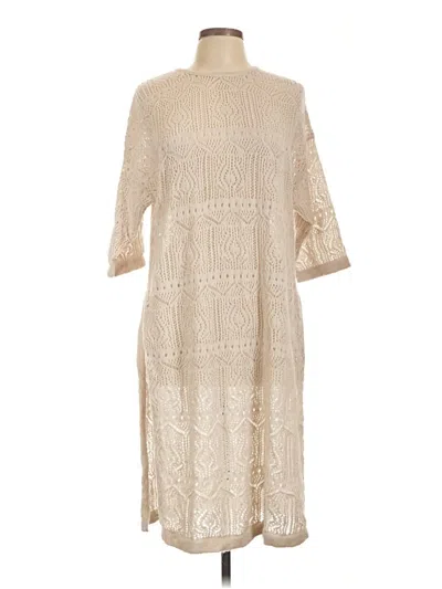 Pre-owned Assorted Brands Poncho In Tan