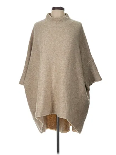 Pre-owned Assorted Brands Poncho In Tan