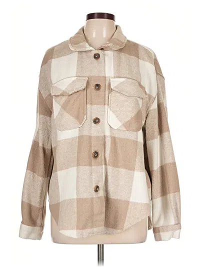 Pre-owned Assorted Brands Poncho In Tan