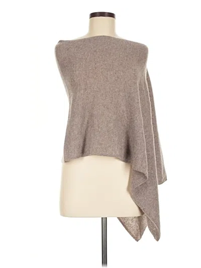 Pre-owned Assorted Brands Poncho In Tan