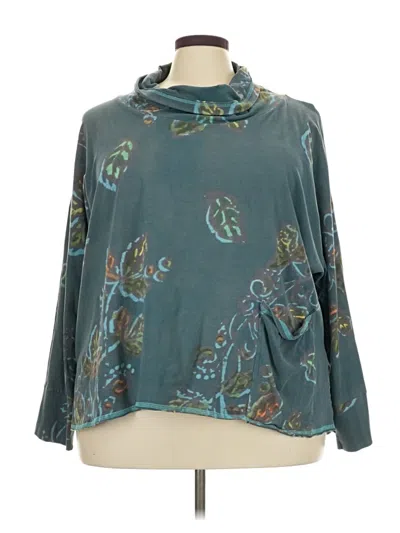 Pre-owned Assorted Brands Poncho In Teal