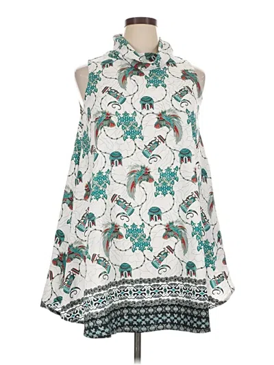 Pre-owned Assorted Brands Poncho In Teal