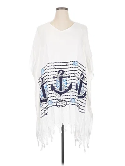 Pre-owned Assorted Brands Poncho In White