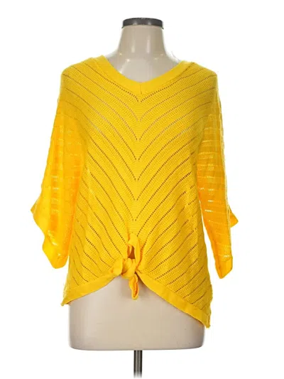Pre-owned Assorted Brands Poncho In Yellow