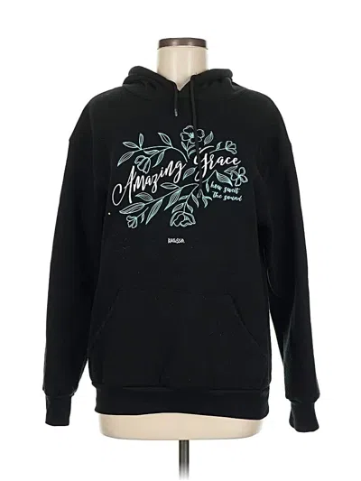 Pre-owned Assorted Brands Pullover Hoodie In Black