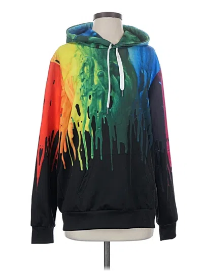 Pre-owned Assorted Brands Pullover Hoodie In Black