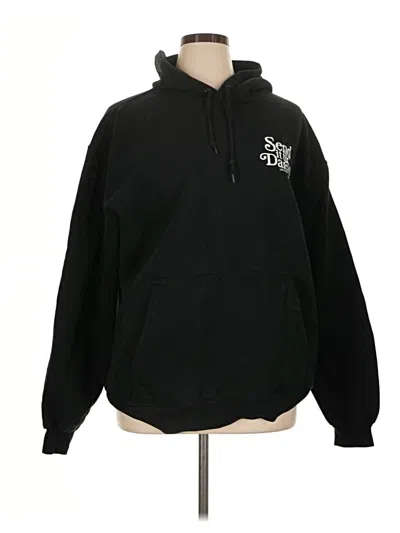 Pre-owned Assorted Brands Pullover Hoodie In Black